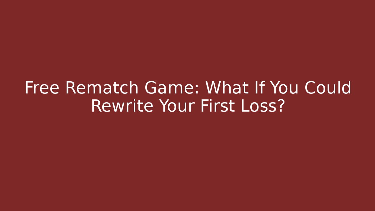 Free Rematch Game: What If You Could Rewrite Your First Loss?