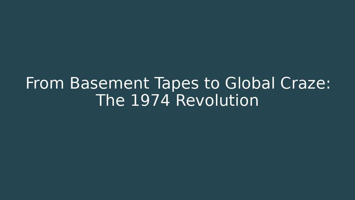 From Basement Tapes to Global Craze: The 1974 Revolution