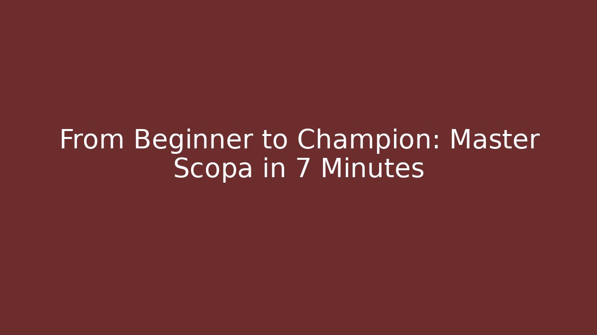 From Beginner to Champion: Master Scopa in 7 Minutes