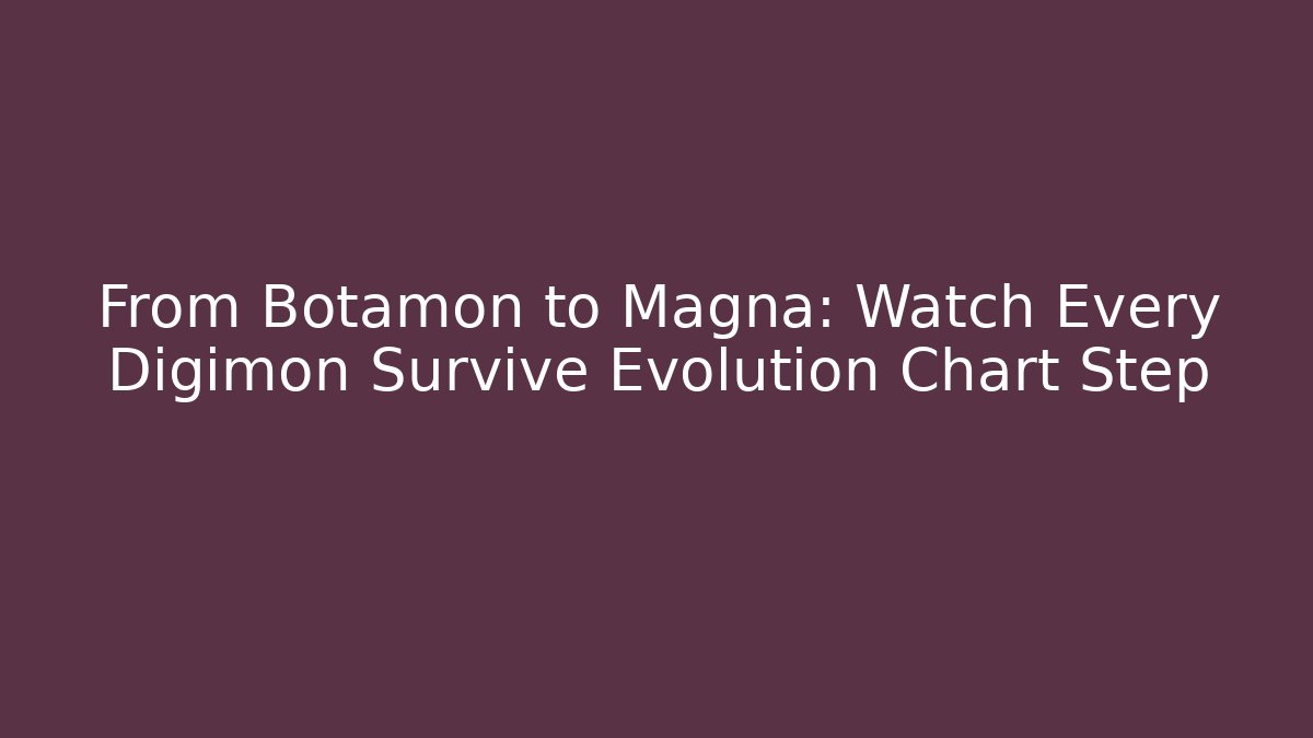 From Botamon to Magna: Watch Every Digimon Survive Evolution Chart Step
