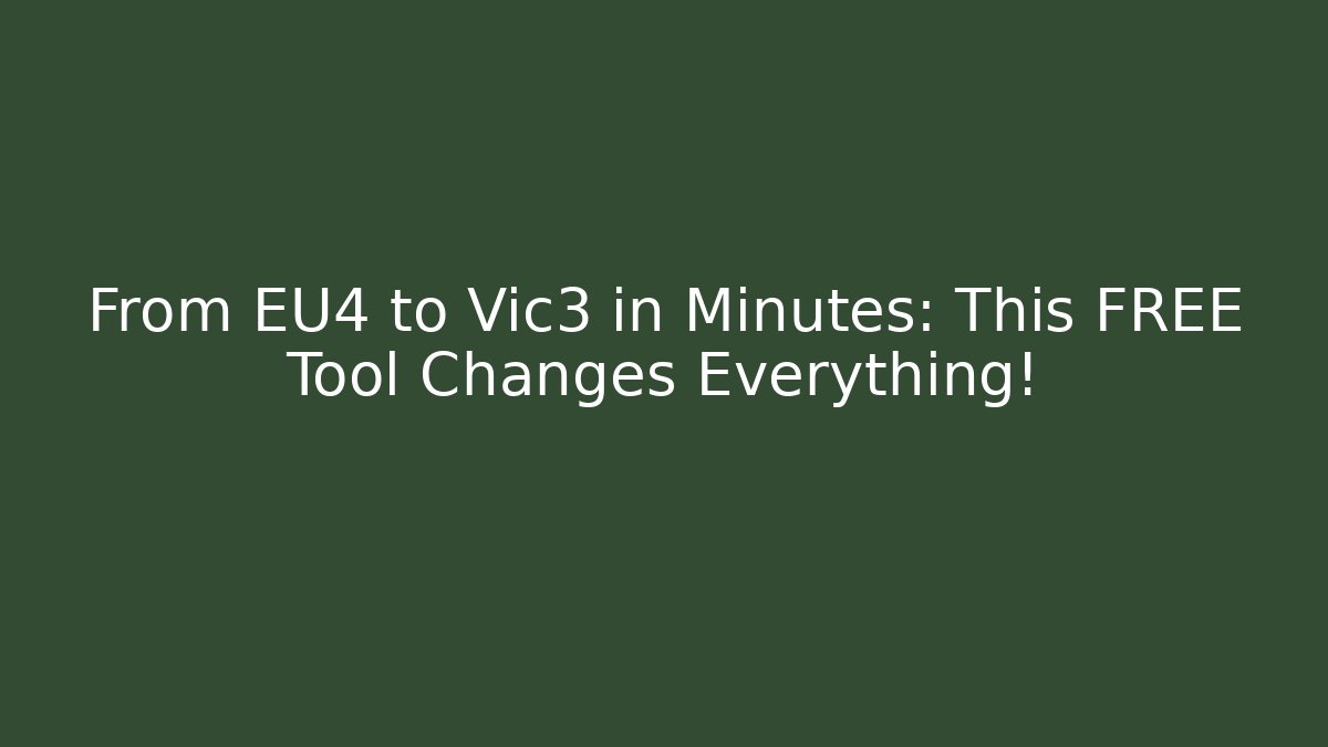 From EU4 to Vic3 in Minutes: This FREE Tool Changes Everything!