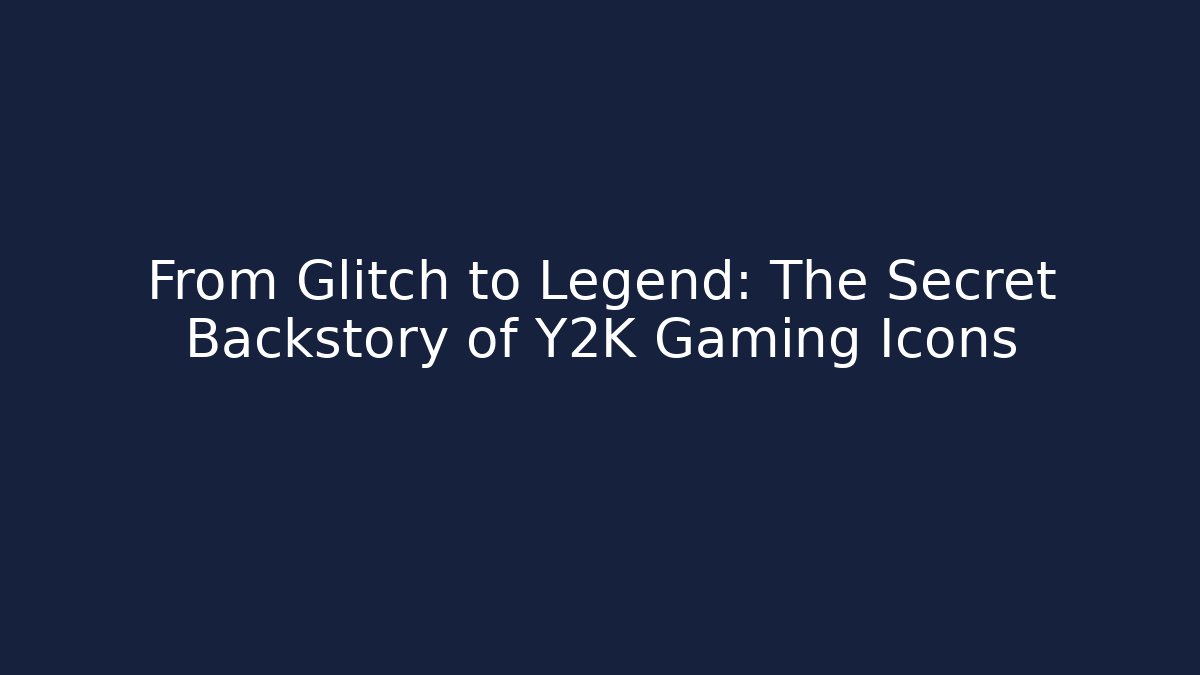 From Glitch to Legend: The Secret Backstory of Y2K Gaming Icons