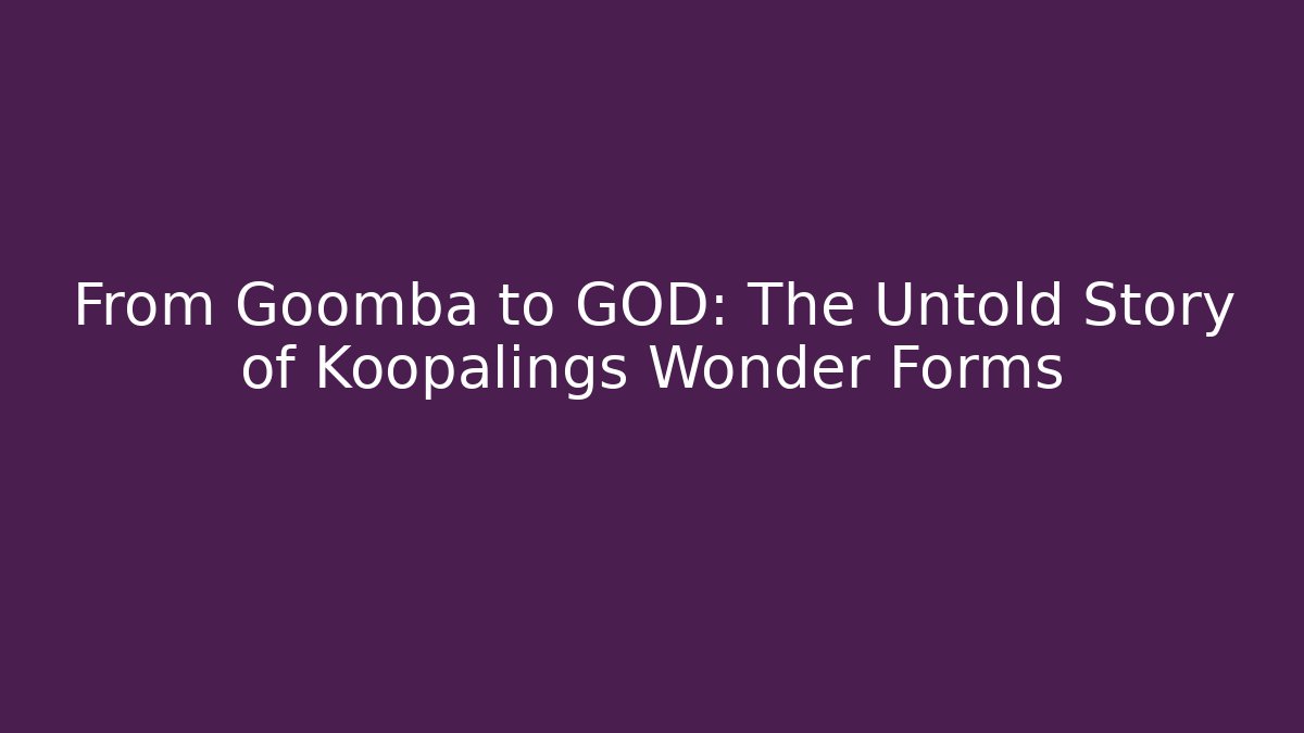 From Goomba to GOD: The Untold Story of Koopalings Wonder Forms