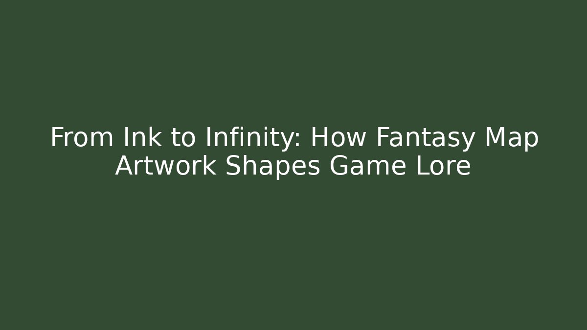 From Ink to Infinity: How Fantasy Map Artwork Shapes Game Lore