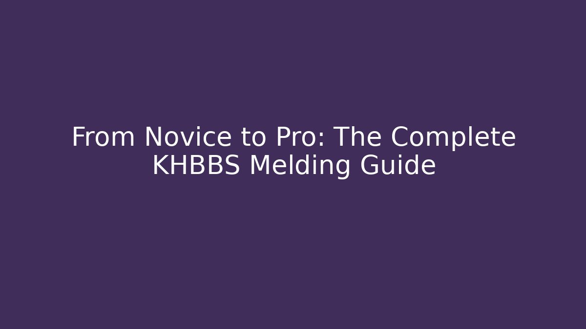 From Novice to Pro: The Complete KHBBS Melding Guide - Vintage E-Juice