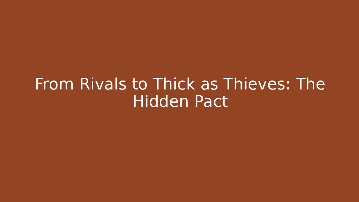From Rivals to Thick as Thieves: The Hidden Pact