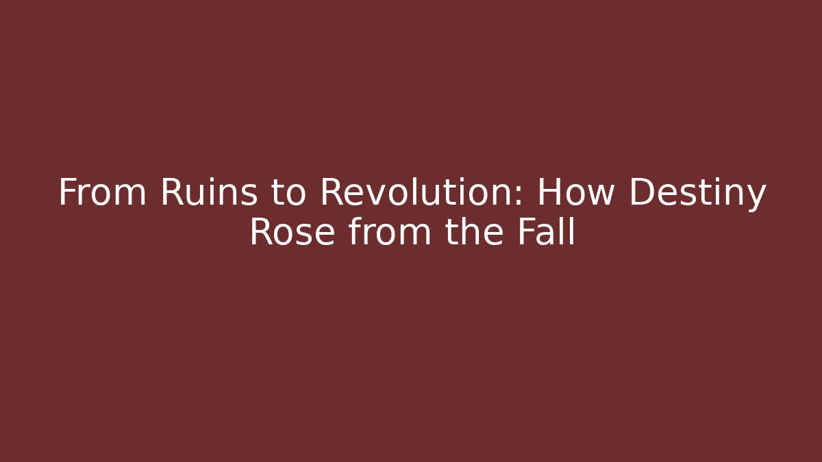 From Ruins to Revolution: How Destiny Rose from the Fall - Vintage E-Juice