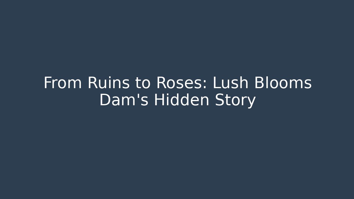 From Ruins to Roses: Lush Blooms Dam's Hidden Story