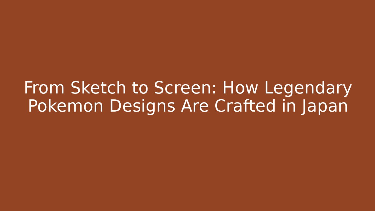 From Sketch to Screen: How Legendary Pokémon Designs Are Crafted in Japan