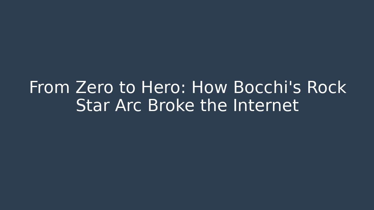From Zero to Hero: How Bocchi’s Rock Star Arc Broke the Internet