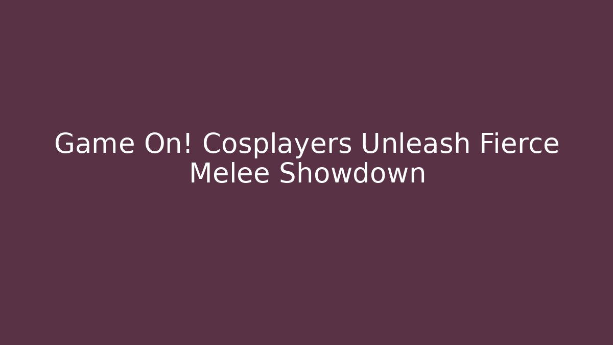 Game On! Cosplayers Unleash Fierce Melee Showdown - Vintage E-Juice