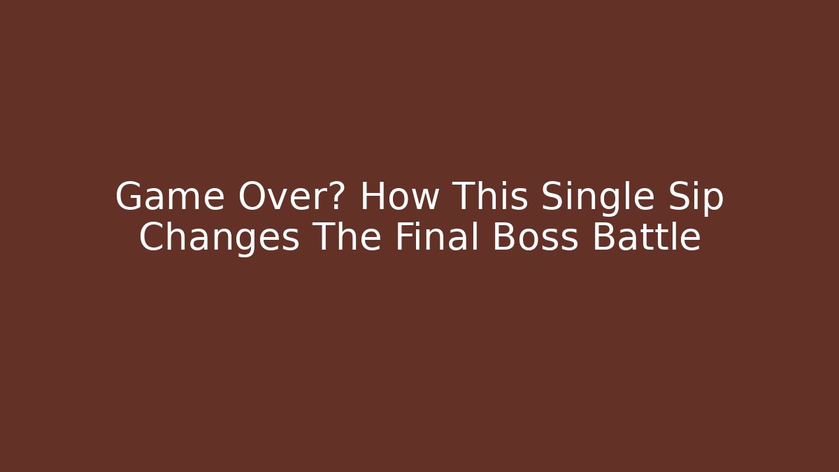 Game Over? How This Single Sip Changes The Final Boss Battle - Vintage E-Juice