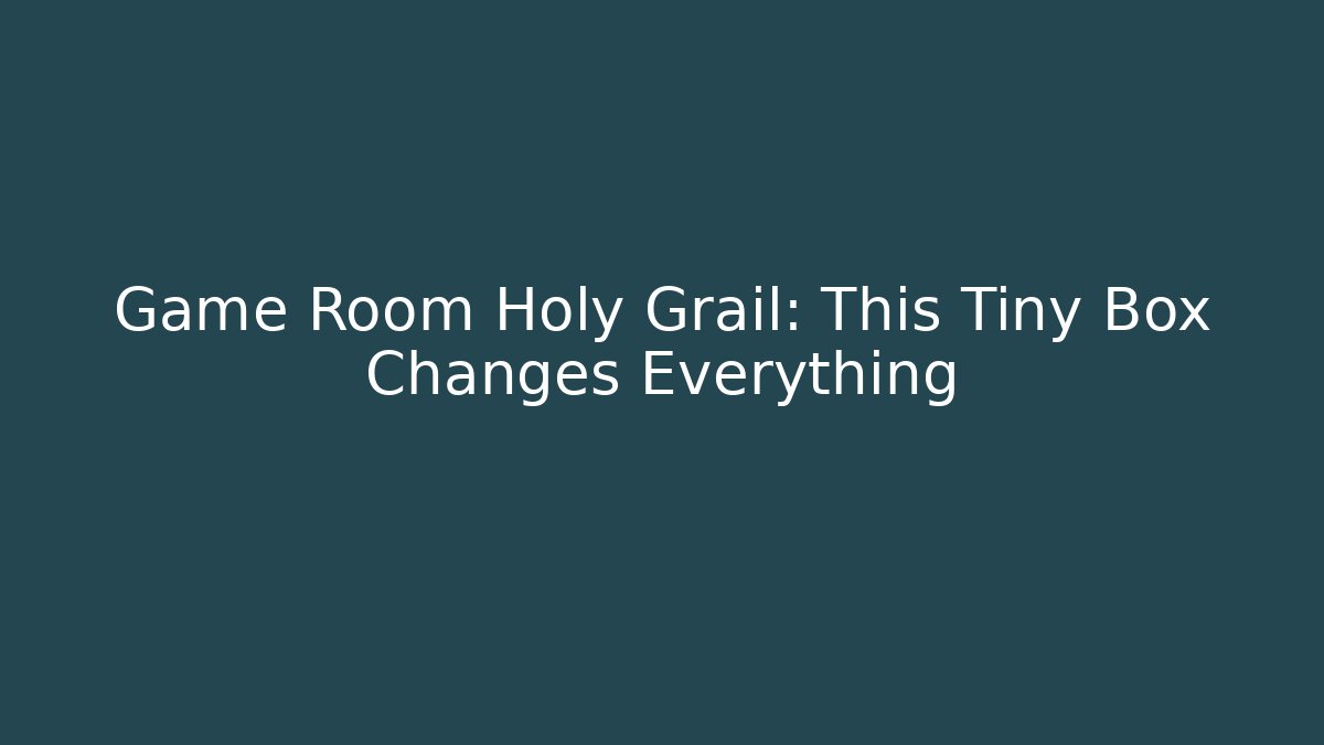 Game Room Holy Grail: This Tiny Box Changes Everything - Vintage E-Juice