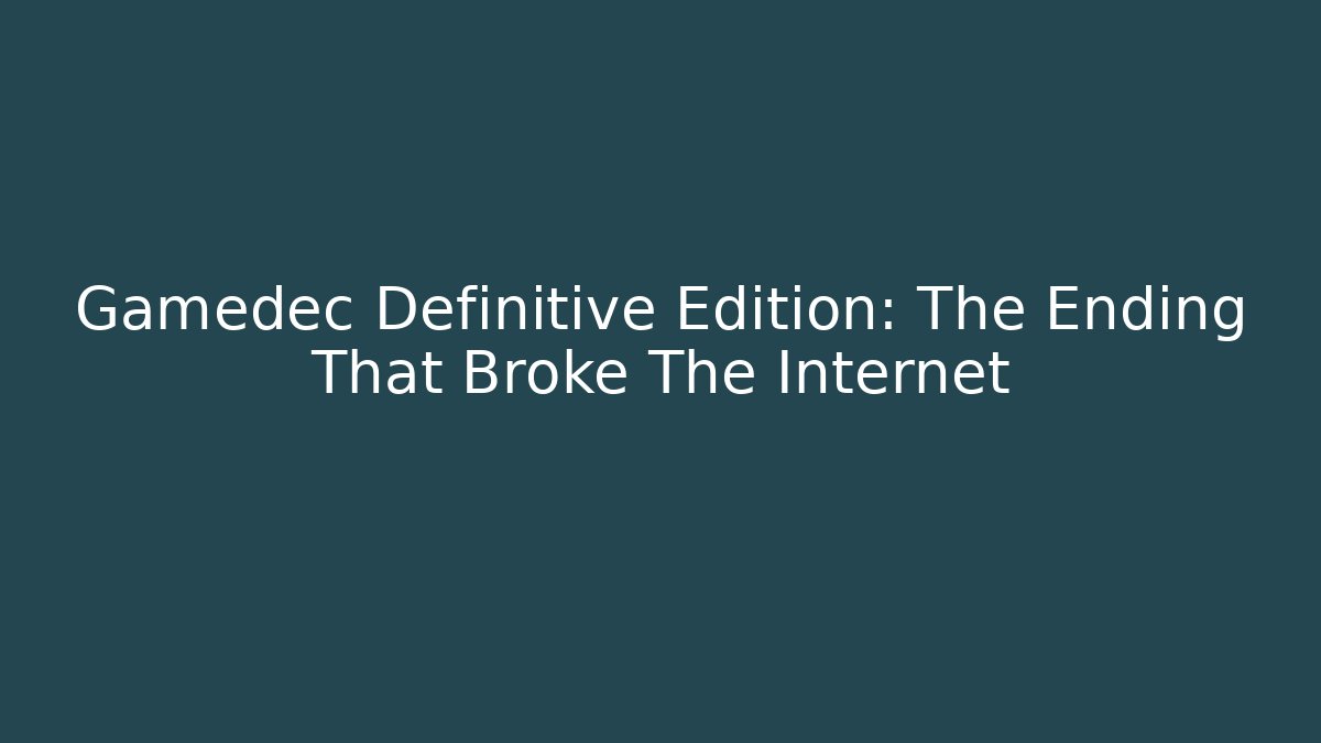 Gamedec Definitive Edition: The Ending That Broke The Internet