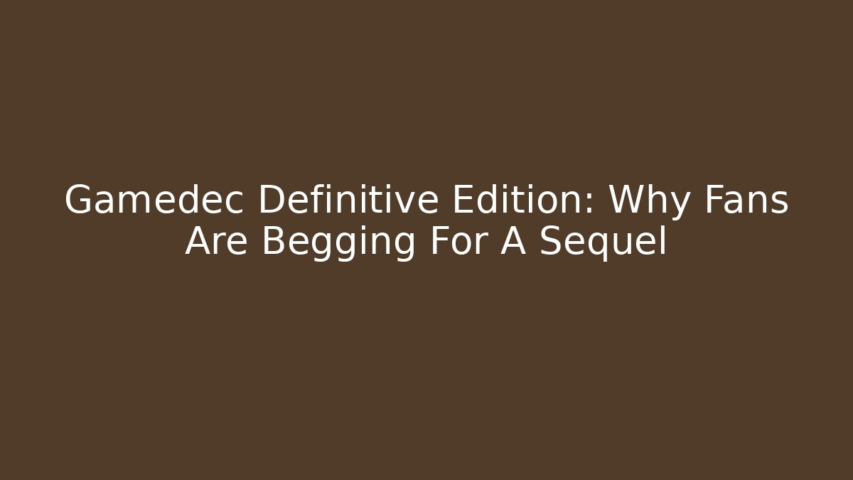 Gamedec Definitive Edition: Why Fans Are Begging For A Sequel
