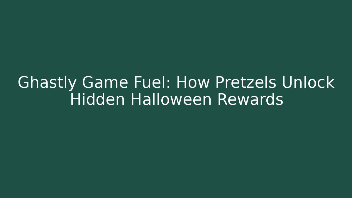 Ghastly Game Fuel: How Pretzels Unlock Hidden Halloween Rewards - Vintage E-Juice