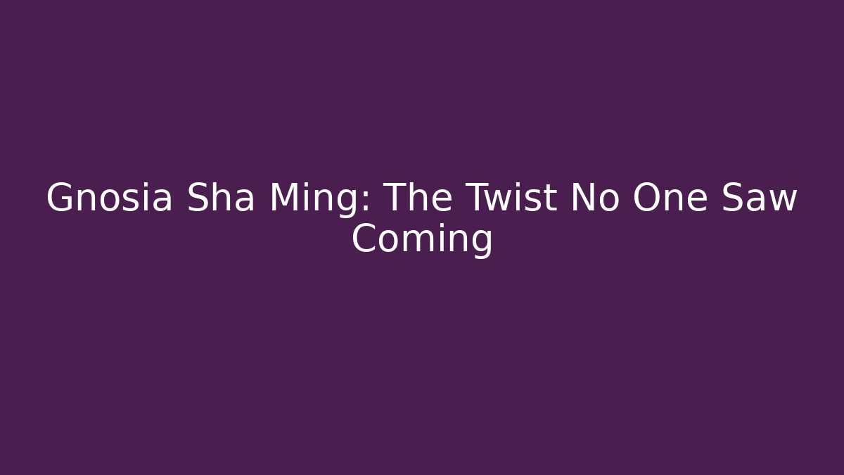 Gnosia Sha Ming: The Twist No One Saw Coming