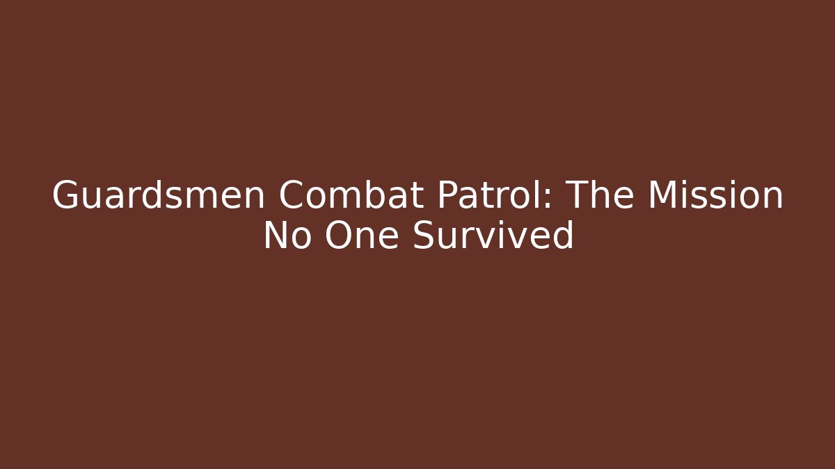 Guardsmen Combat Patrol: The Mission No One Survived - Vintage E-Juice