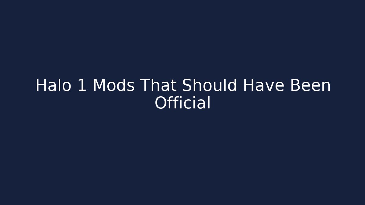 Halo 1 Mods That Should Have Been Official