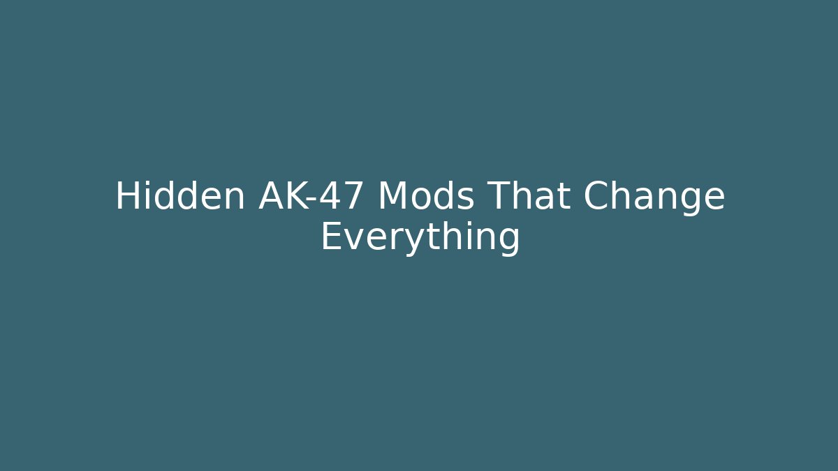 Hidden AK-47 Mods That Change Everything - Vintage E-Juice