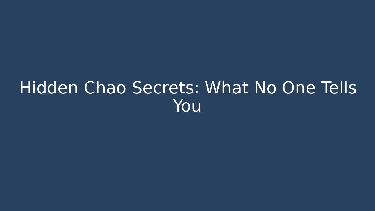Hidden Chao Secrets: What No One Tells You - Vintage E-Juice