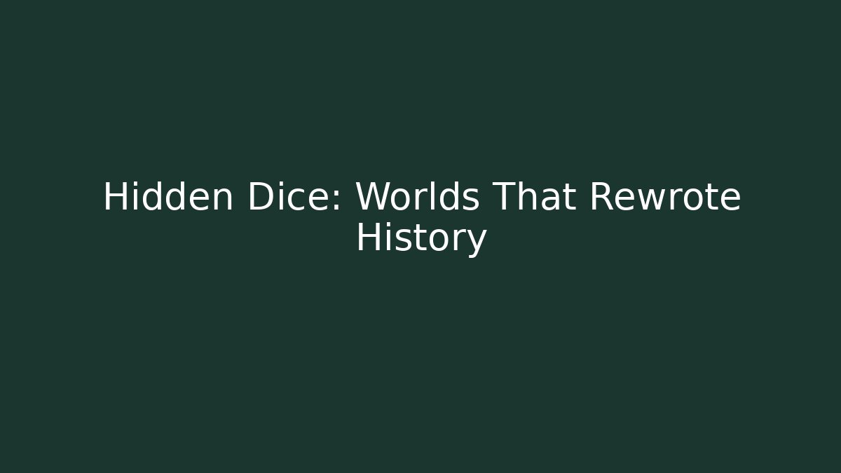 Hidden Dice: Worlds That Rewrote History