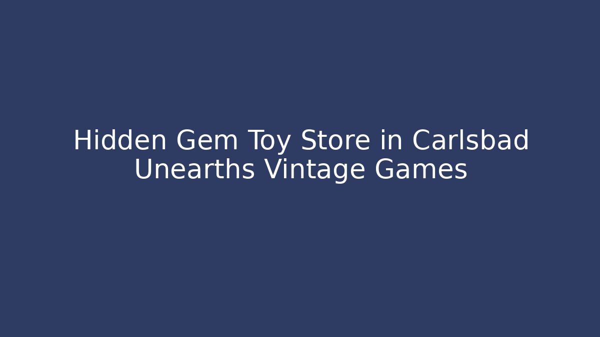 Hidden Gem Toy Store in Carlsbad Unearths Vintage Games