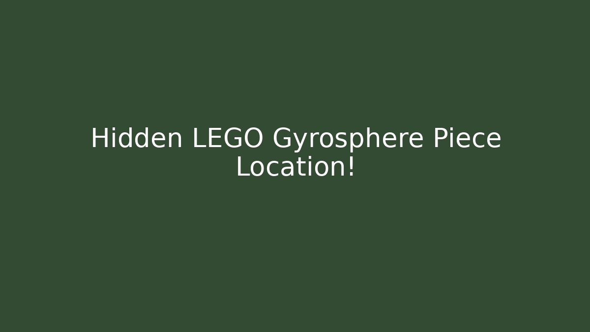 Hidden LEGO Gyrosphere Piece Location!