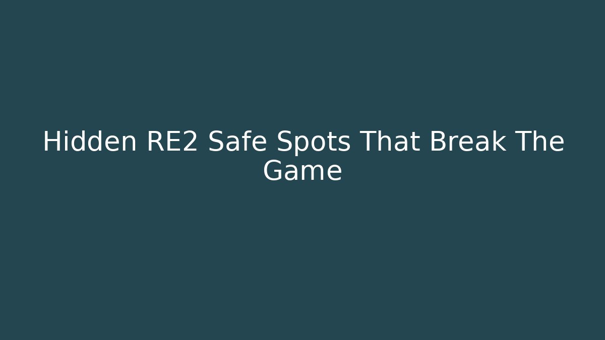 Hidden RE2 Safe Spots That Break The Game