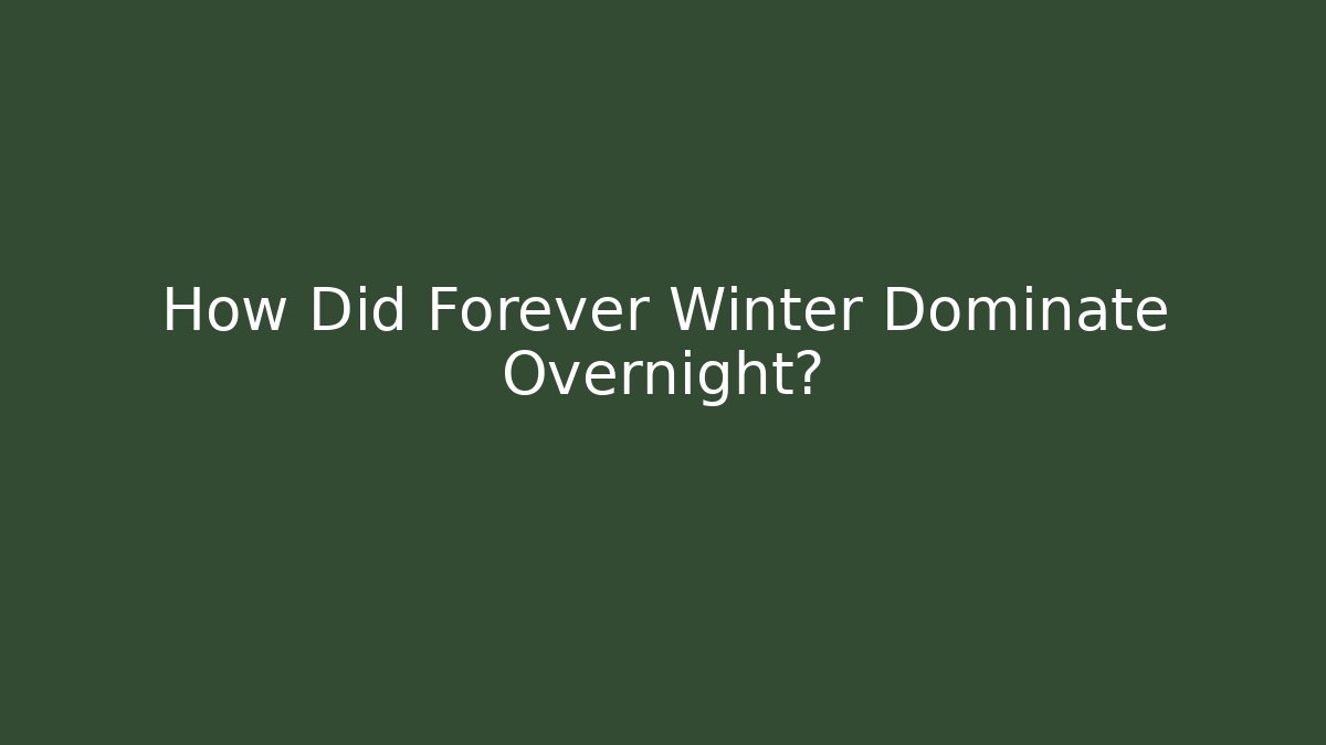 How Did Forever Winter Dominate Overnight? - Vintage E-Juice