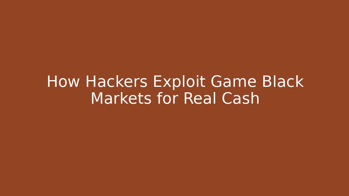 How Hackers Exploit Game Black Markets for Real Cash - Vintage E-Juice