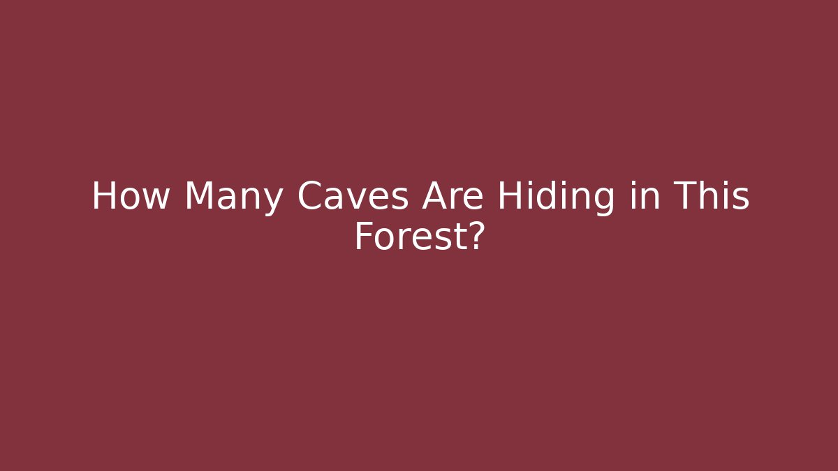 How Many Caves Are Hiding in This Forest?