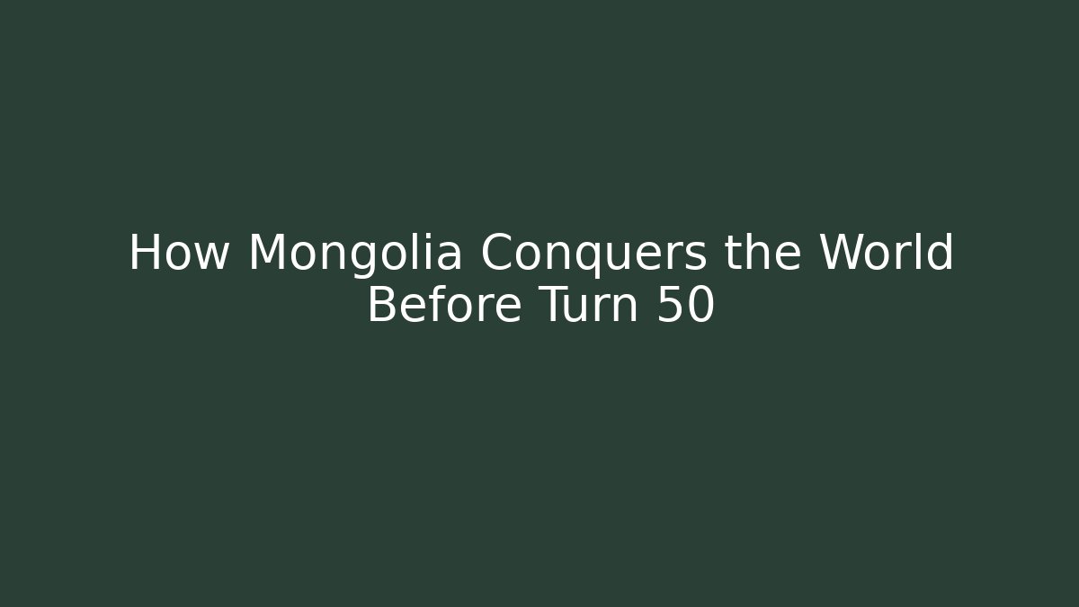 How Mongolia Conquers the World Before Turn 50 - Vintage E-Juice
