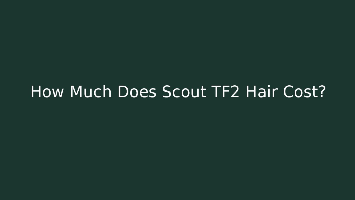 How Much Does Scout TF2 Hair Cost?