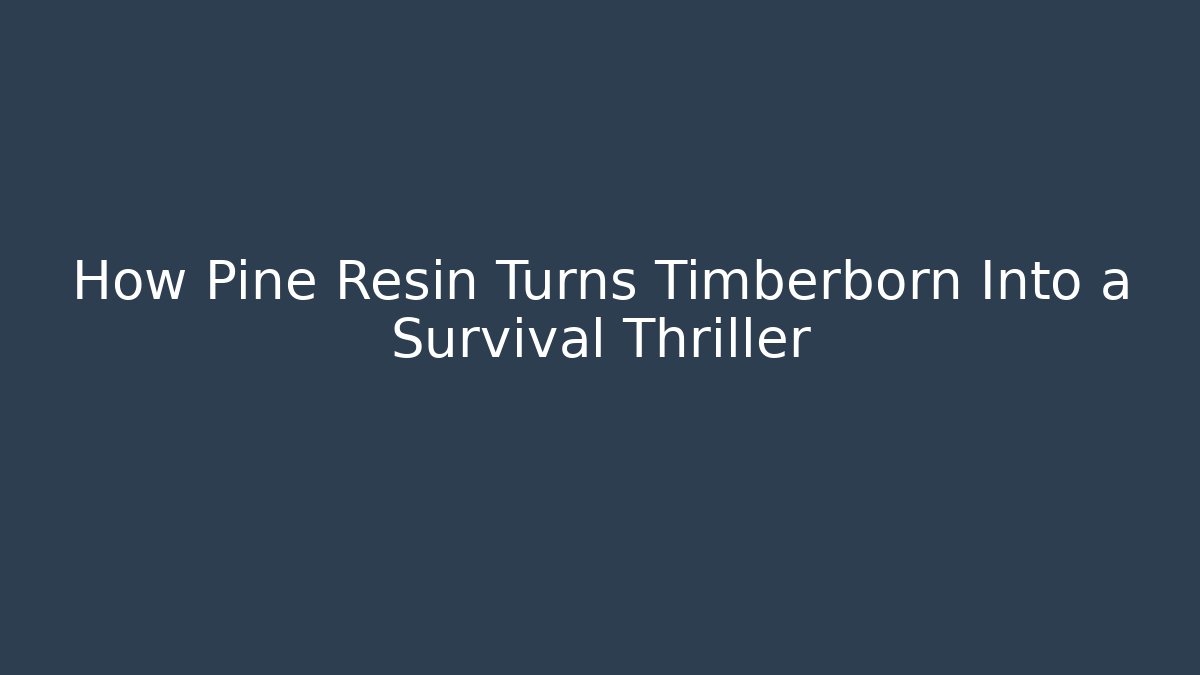 How Pine Resin Turns Timberborn Into a Survival Thriller - Vintage E-Juice