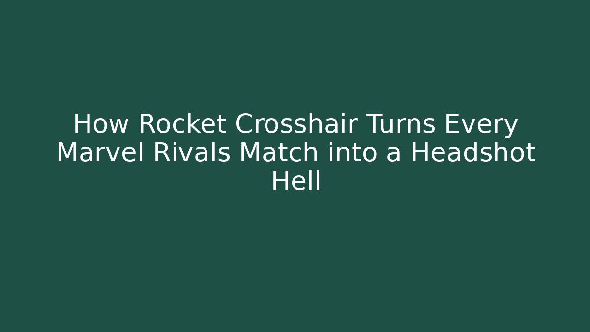 How Rocket Crosshair Turns Every Marvel Rivals Match into a Headshot Hell