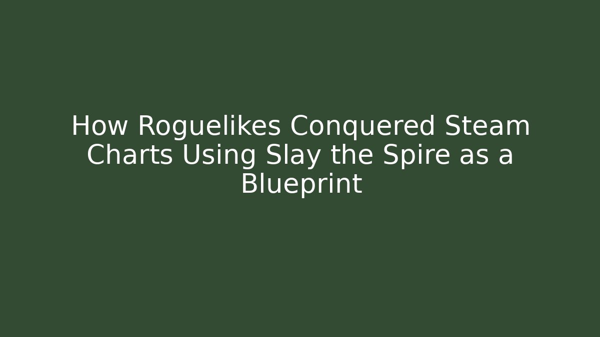 How Roguelikes Conquered Steam Charts Using Slay the Spire as a Blueprint