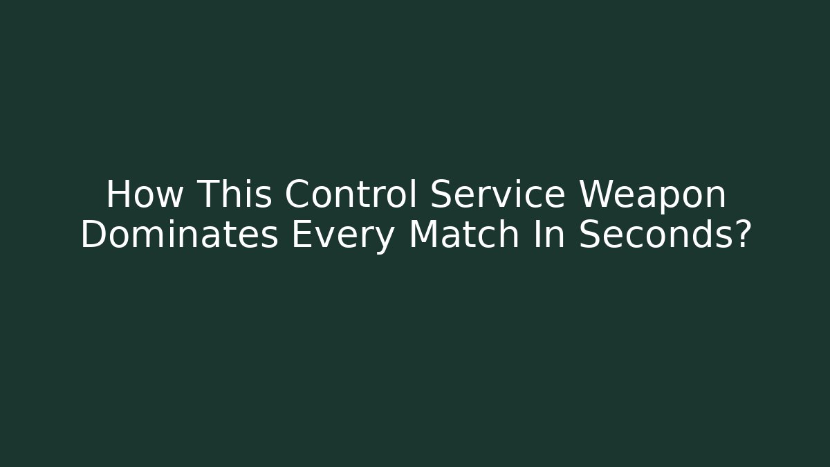 How This Control Service Weapon Dominates Every Match In Seconds? - Vintage E-Juice