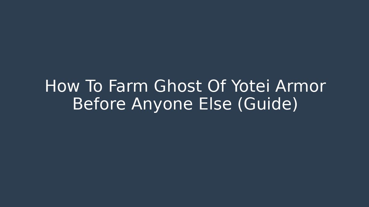 How To Farm Ghost Of Yotei Armor Before Anyone Else (Guide)