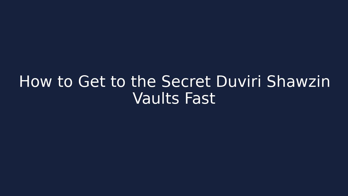 How to Get to the Secret Duviri Shawzin Vaults Fast
