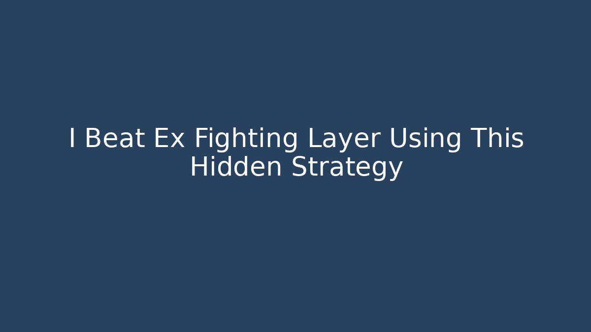 I Beat Ex Fighting Layer Using This Hidden Strategy - Vintage E-Juice
