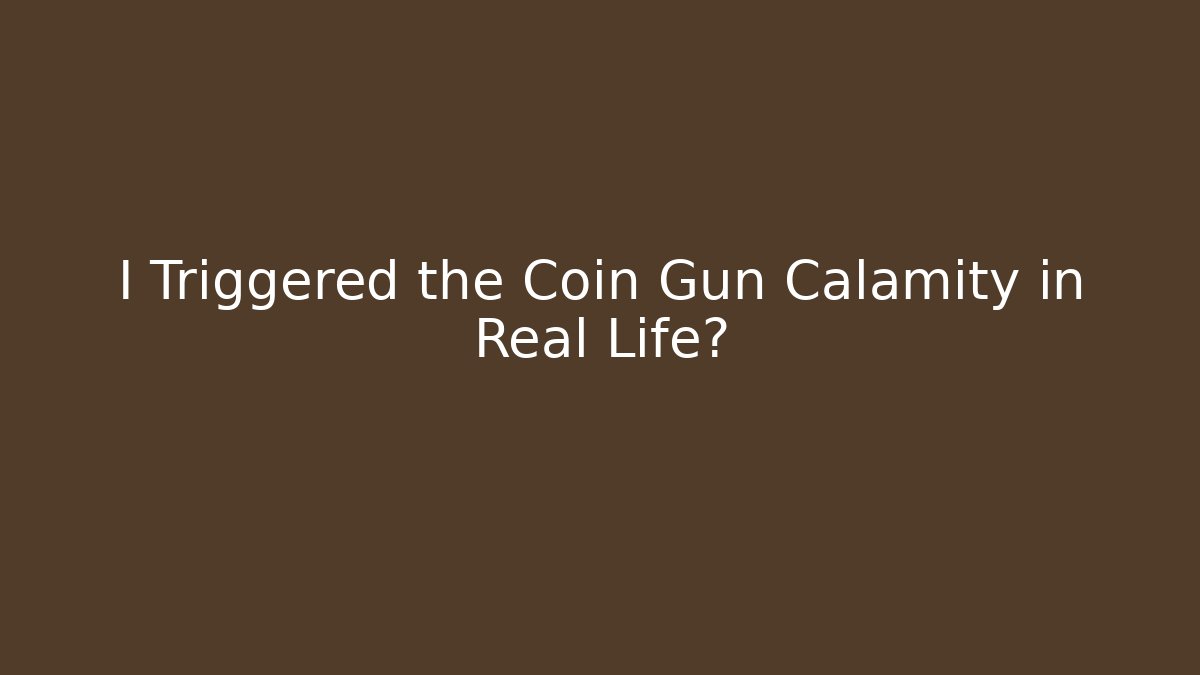 I Triggered the Coin Gun Calamity in Real Life?