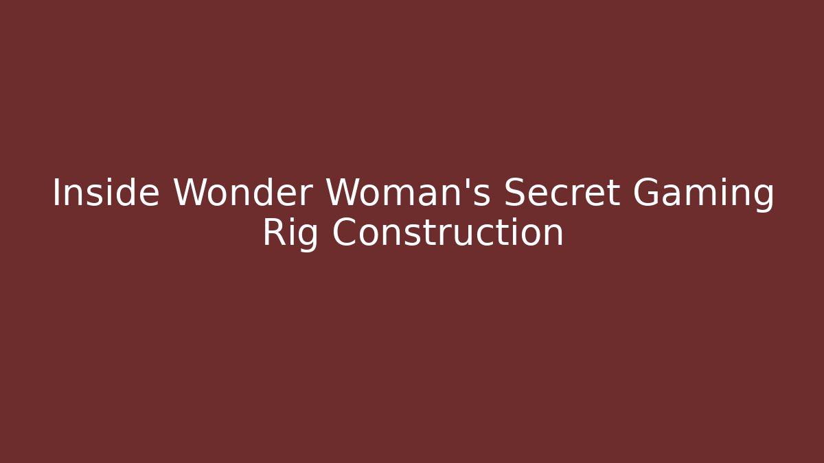 Inside Wonder Woman's Secret Gaming Rig Construction - Vintage E-Juice