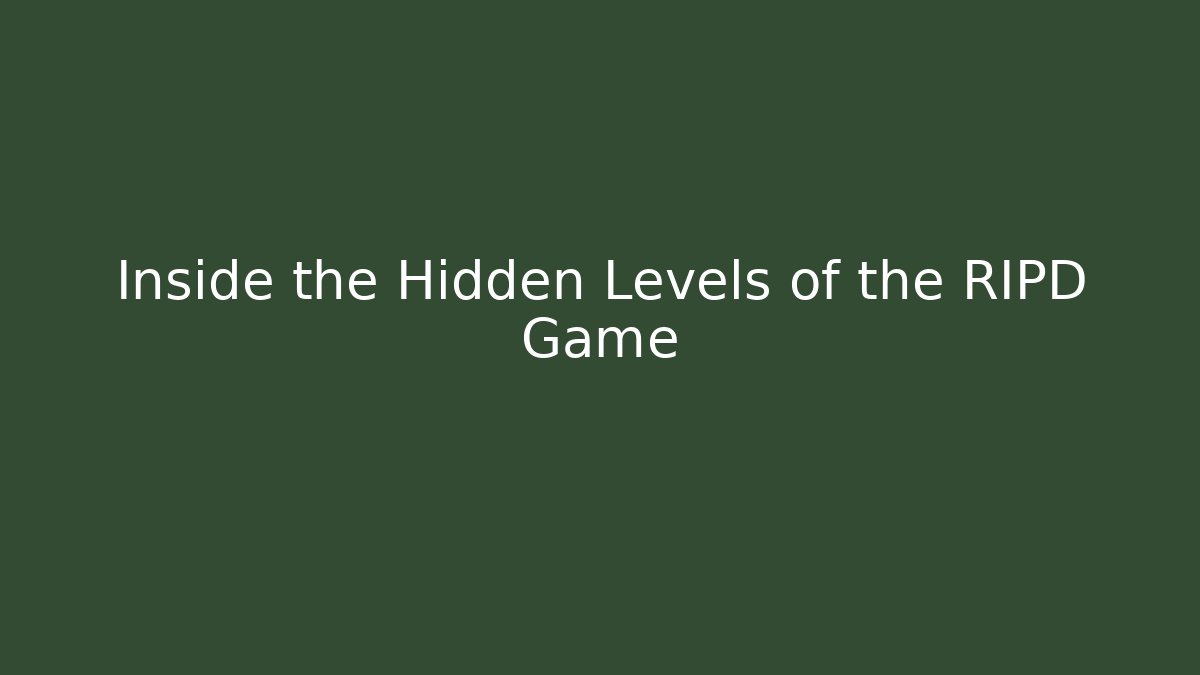 Inside the Hidden Levels of the RIPD Game
