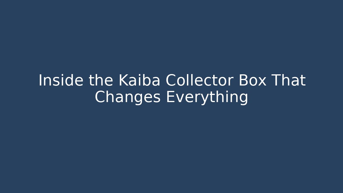 Inside the Kaiba Collector Box That Changes Everything - Vintage E-Juice