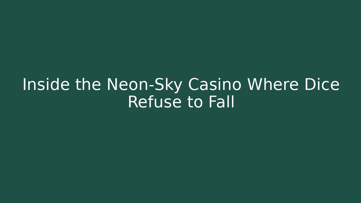 Inside the Neon-Sky Casino Where Dice Refuse to Fall