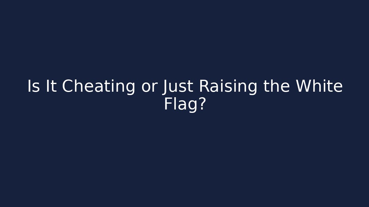 Is It Cheating or Just Raising the White Flag? - Vintage E-Juice
