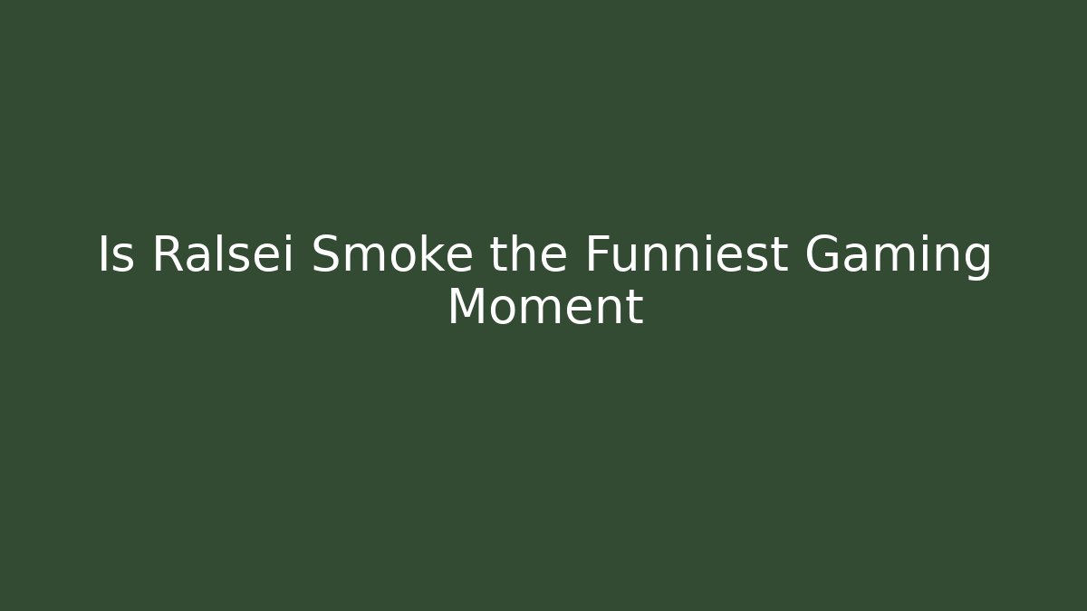 Is Ralsei Smoke the Funniest Gaming Moment
