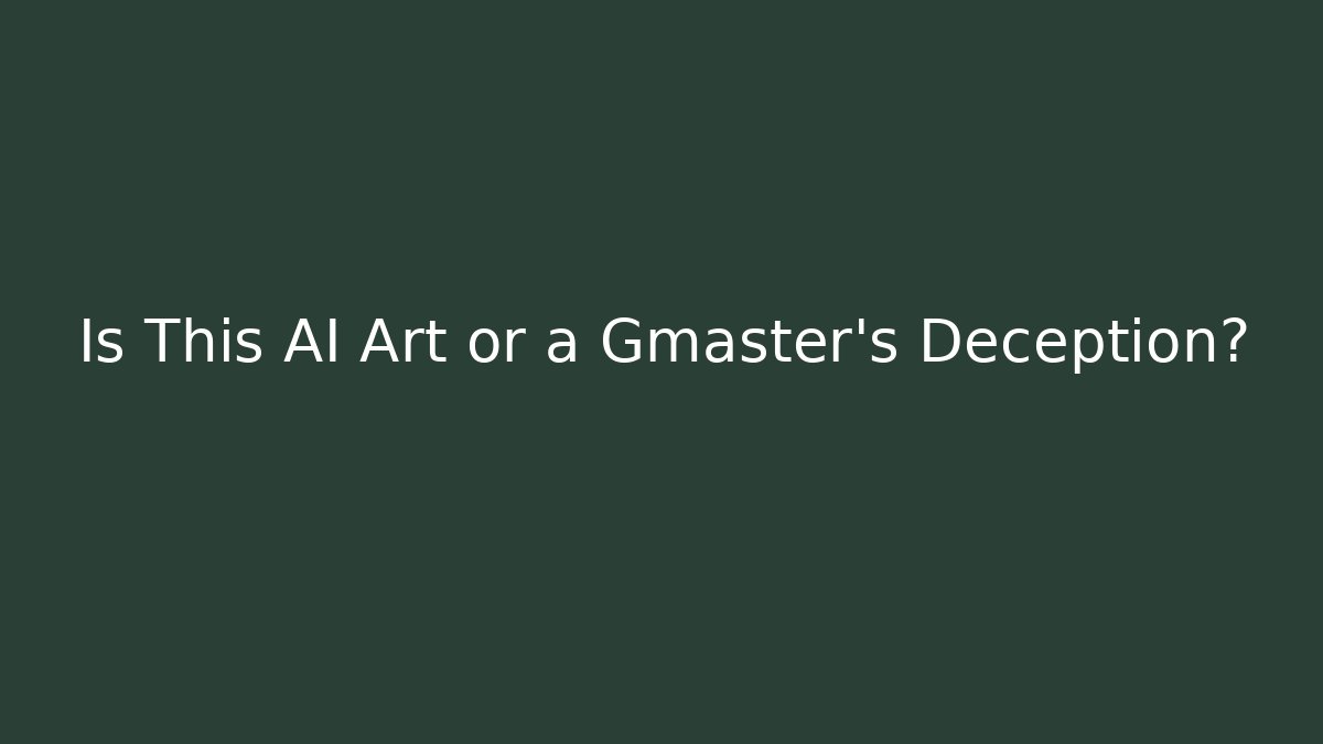 Is This AI Art or a Gmaster's Deception? - Vintage E-Juice