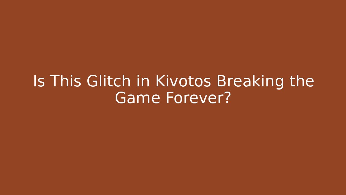 Is This Glitch in Kivotos Breaking the Game Forever?